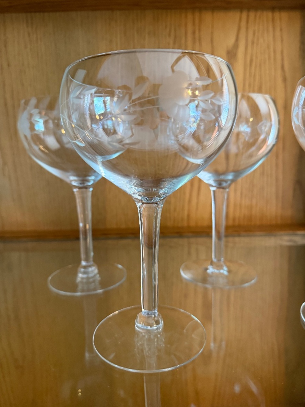 4 Princess House Balloon Stem Wine Glasses/Goblets